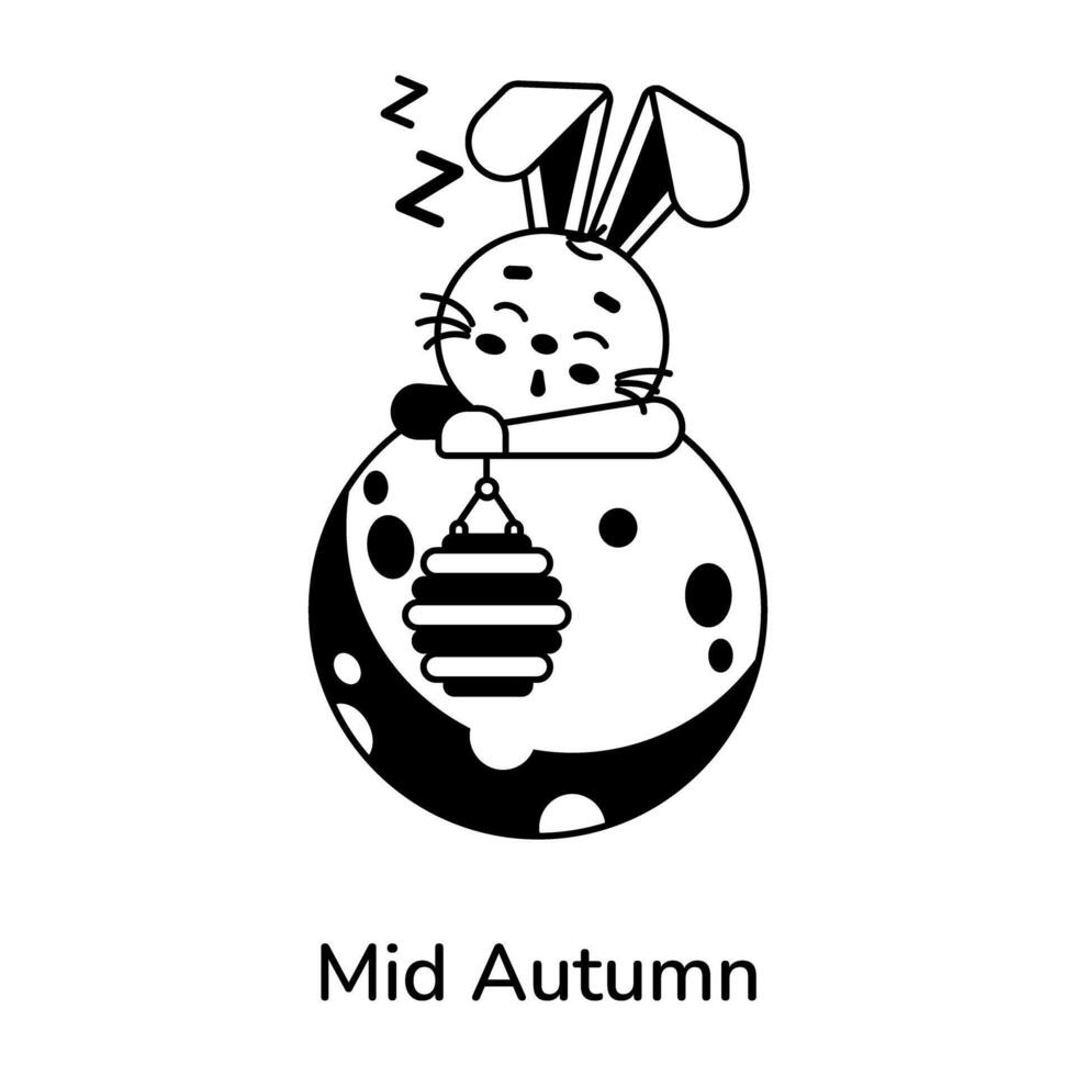 Trendy Mid Autumn vector