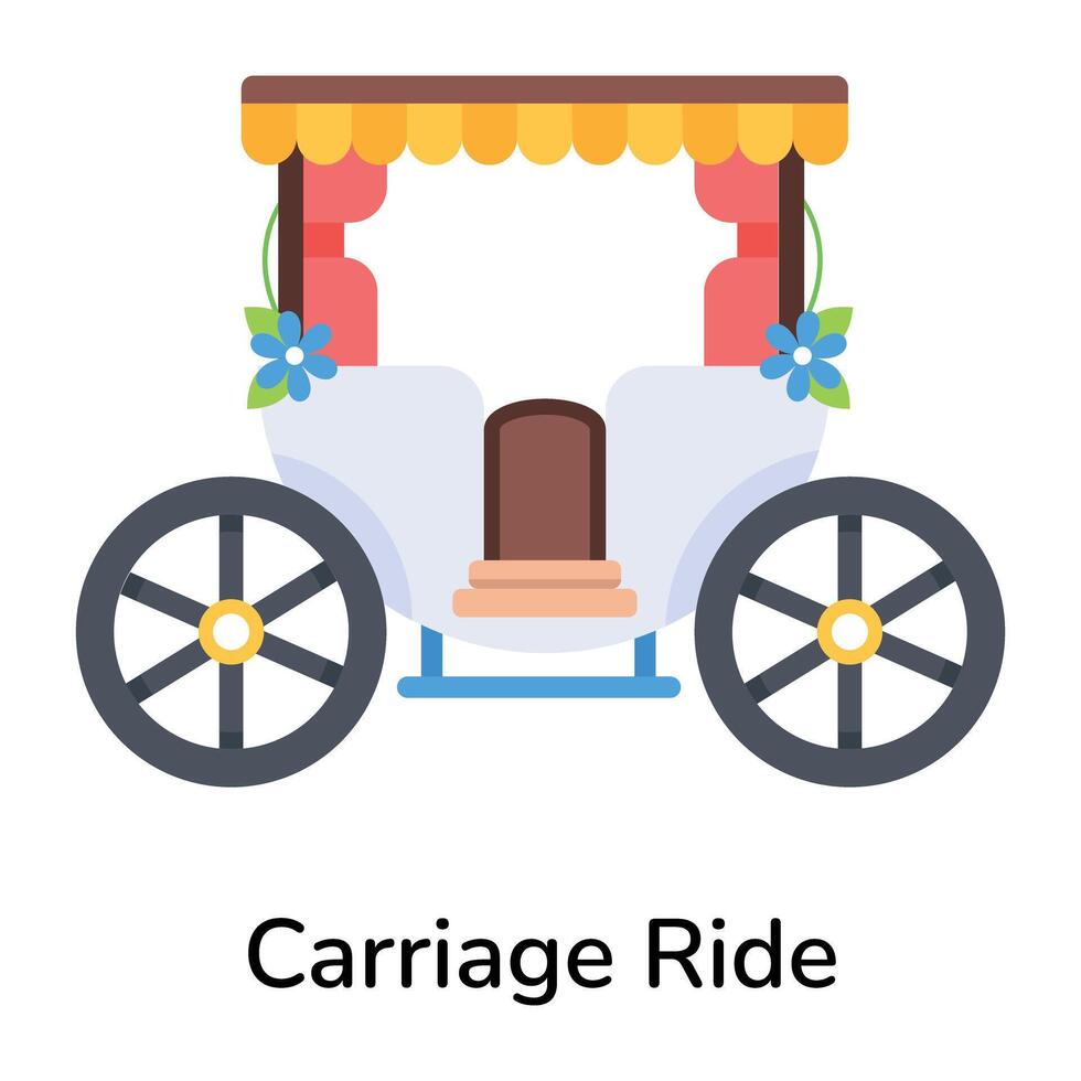 Trendy Carriage Ride vector