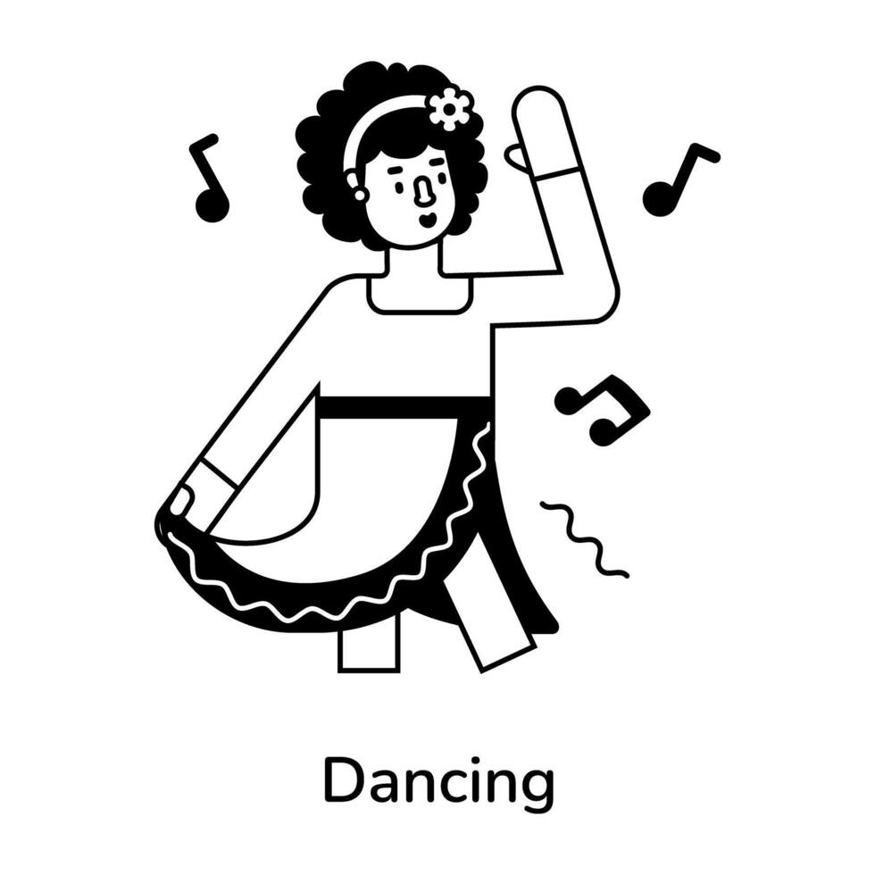Trendy Dancing Concepts vector