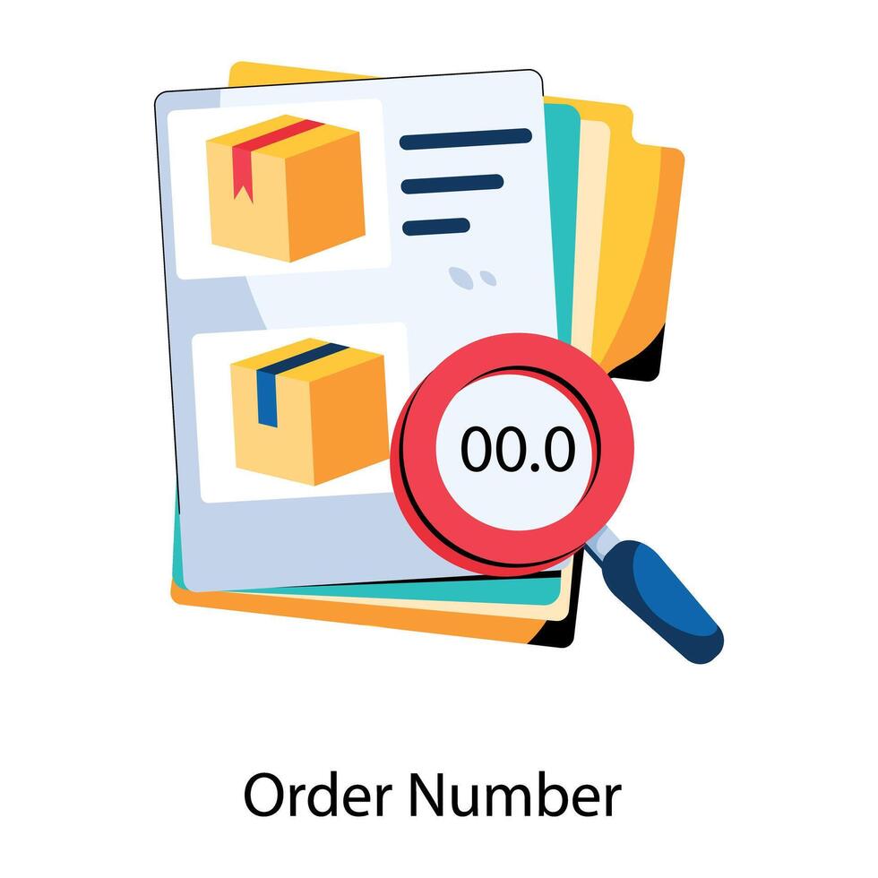 Trendy Order Number vector