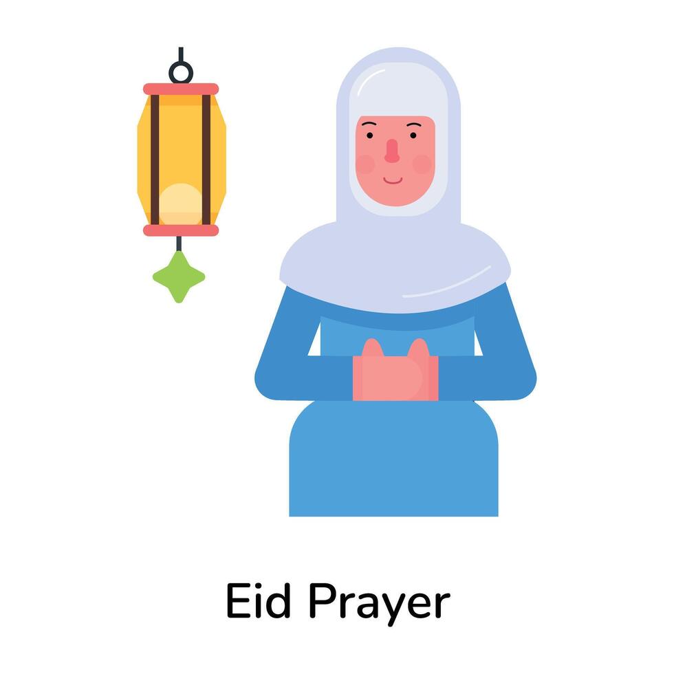 Trendy Eid Prayer vector