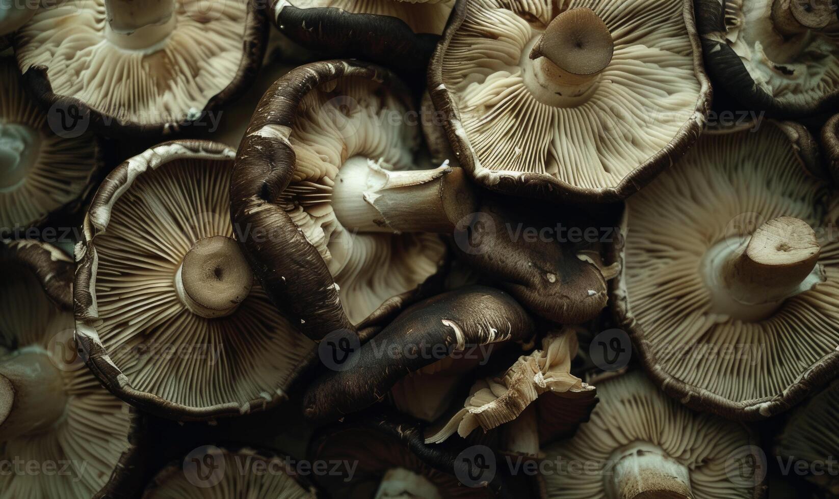 AI generated Mushrooms in the forest, close-up, macro photography photo