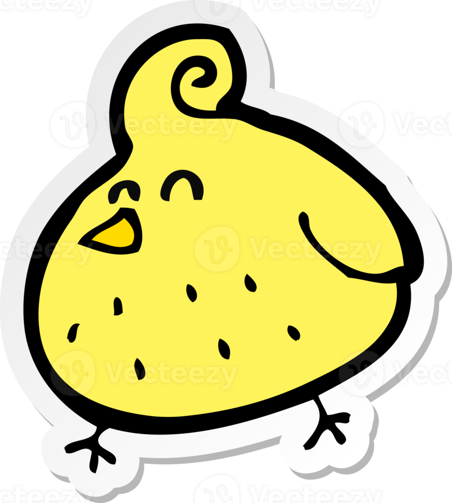 sticker of a cartoon bird png