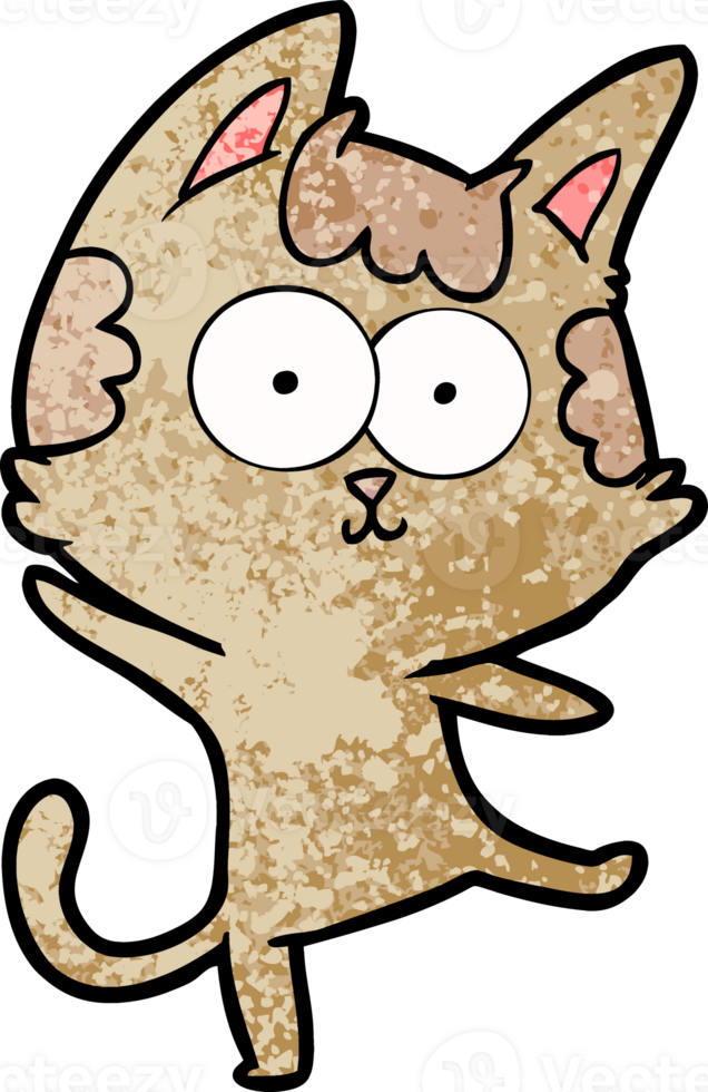 happy cartoon cat dancing png