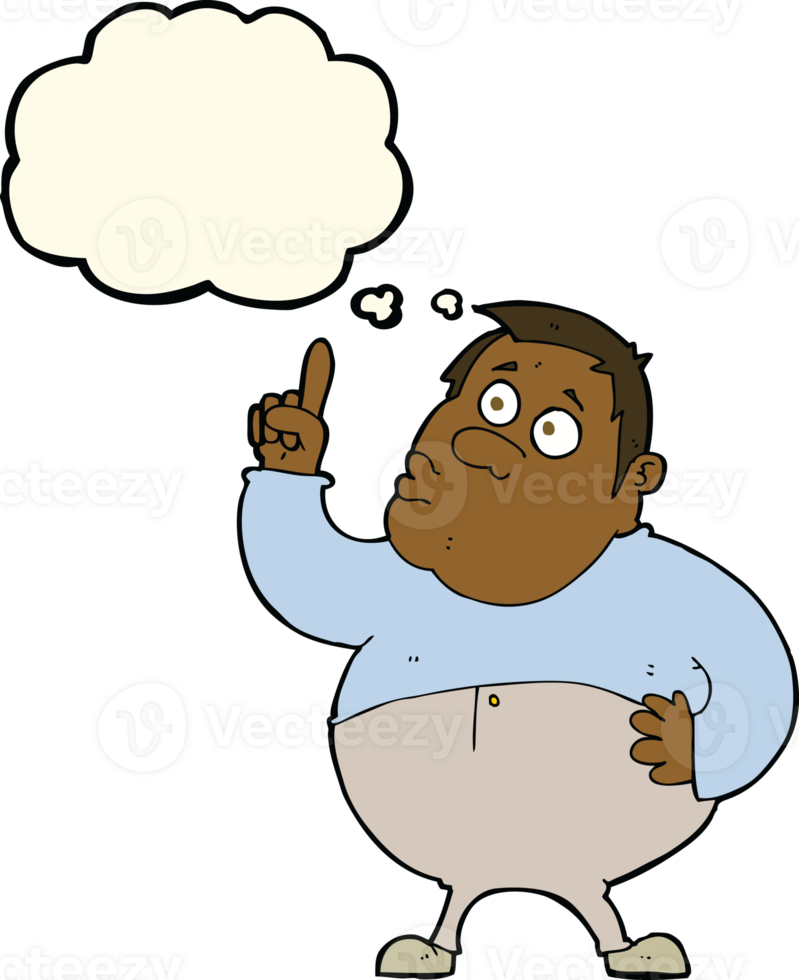 cartoon man asking question with thought bubble png