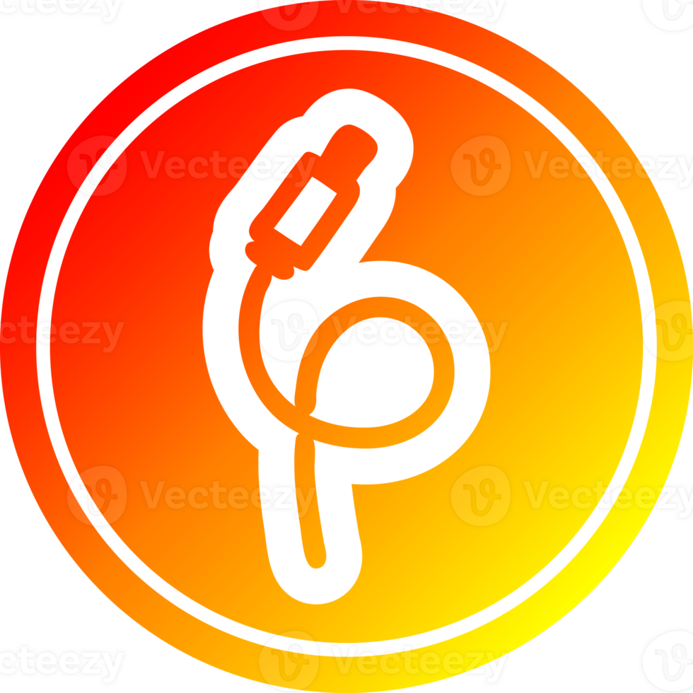 electrical plug circular icon with warm gradient finish png