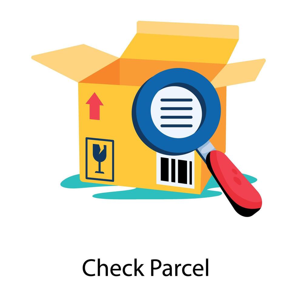 Trendy Check Parcel vector