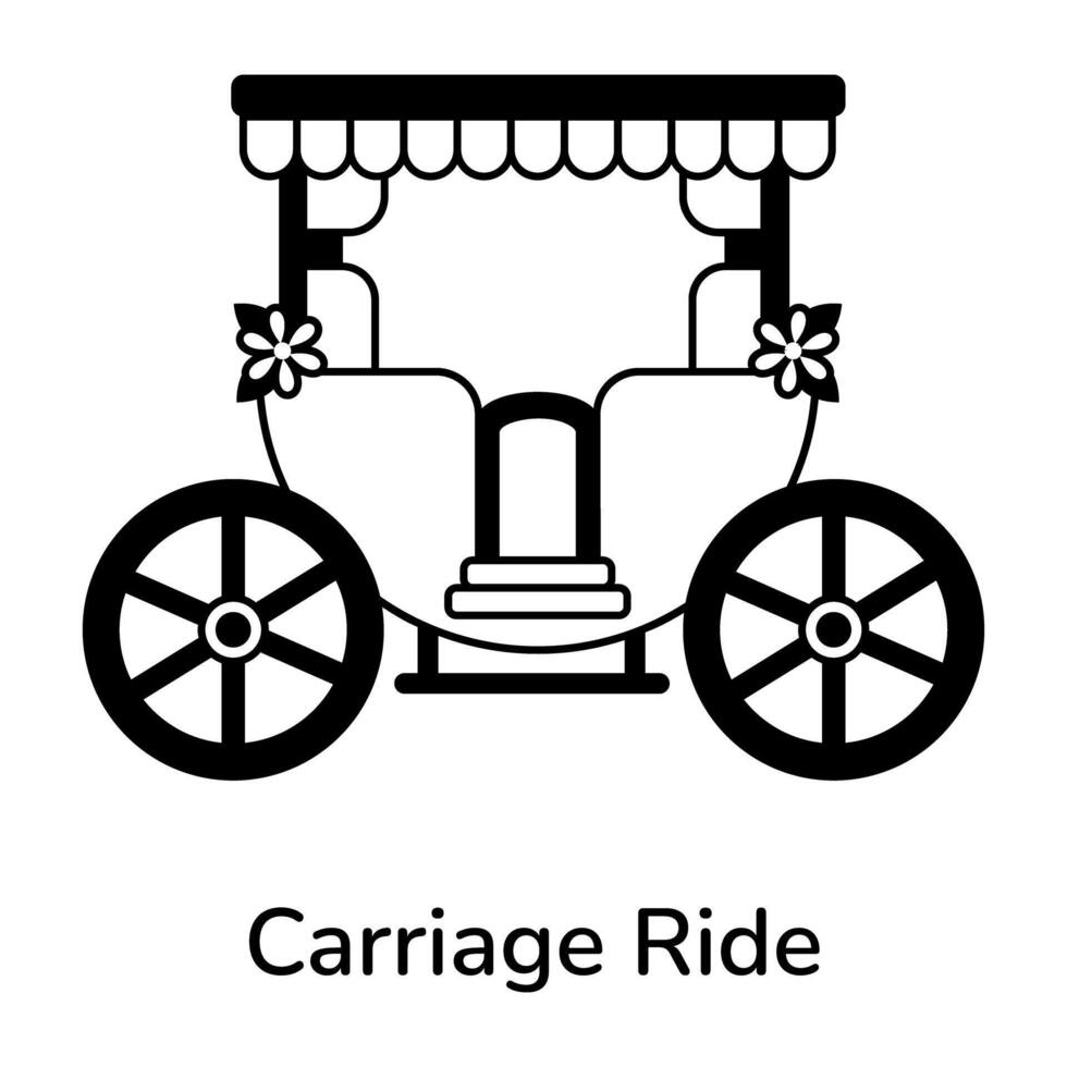 Trendy Carriage Ride vector