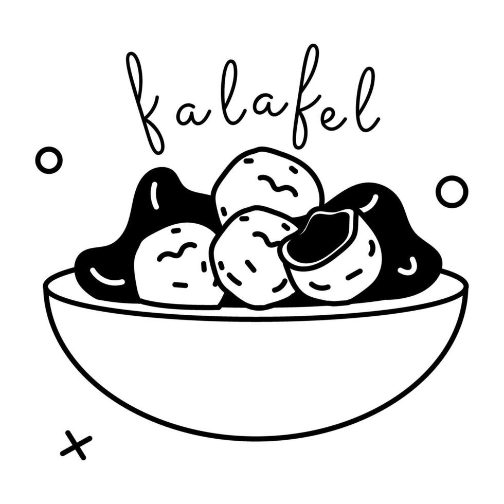 Trendy Falafel Concepts vector