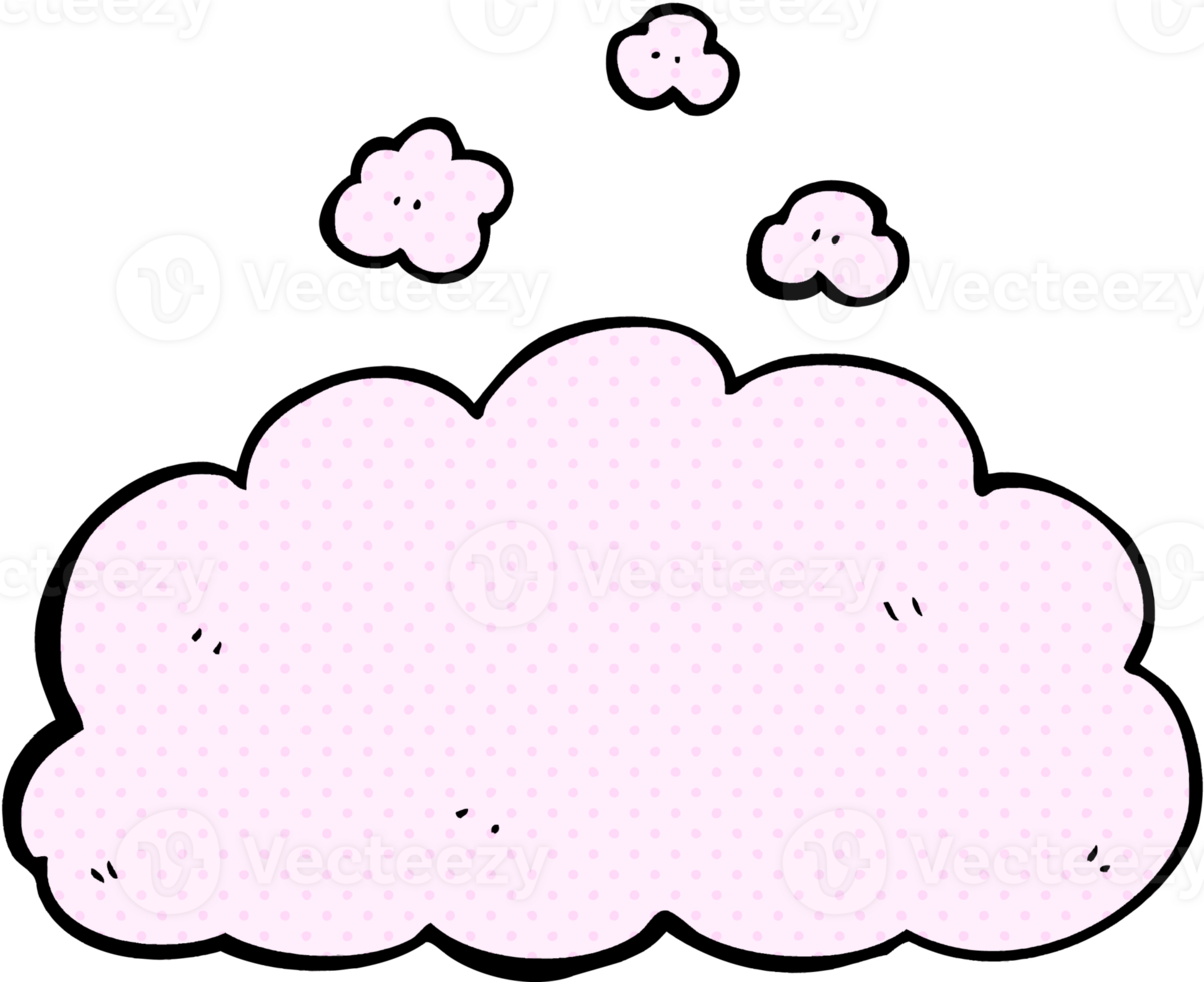 cartoon fluffy pink cloud png