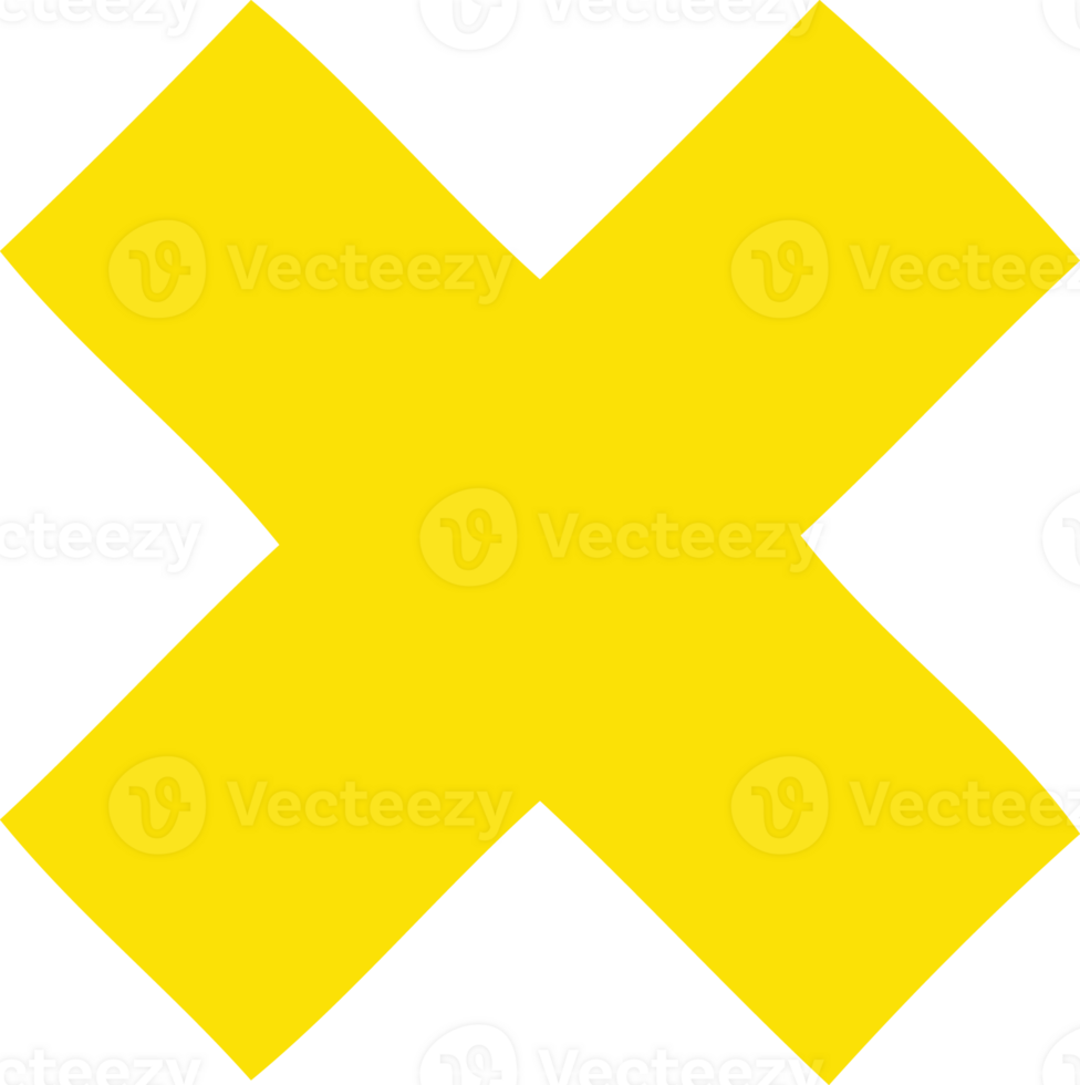 flat color retro cartoon of a multiplication symbol png