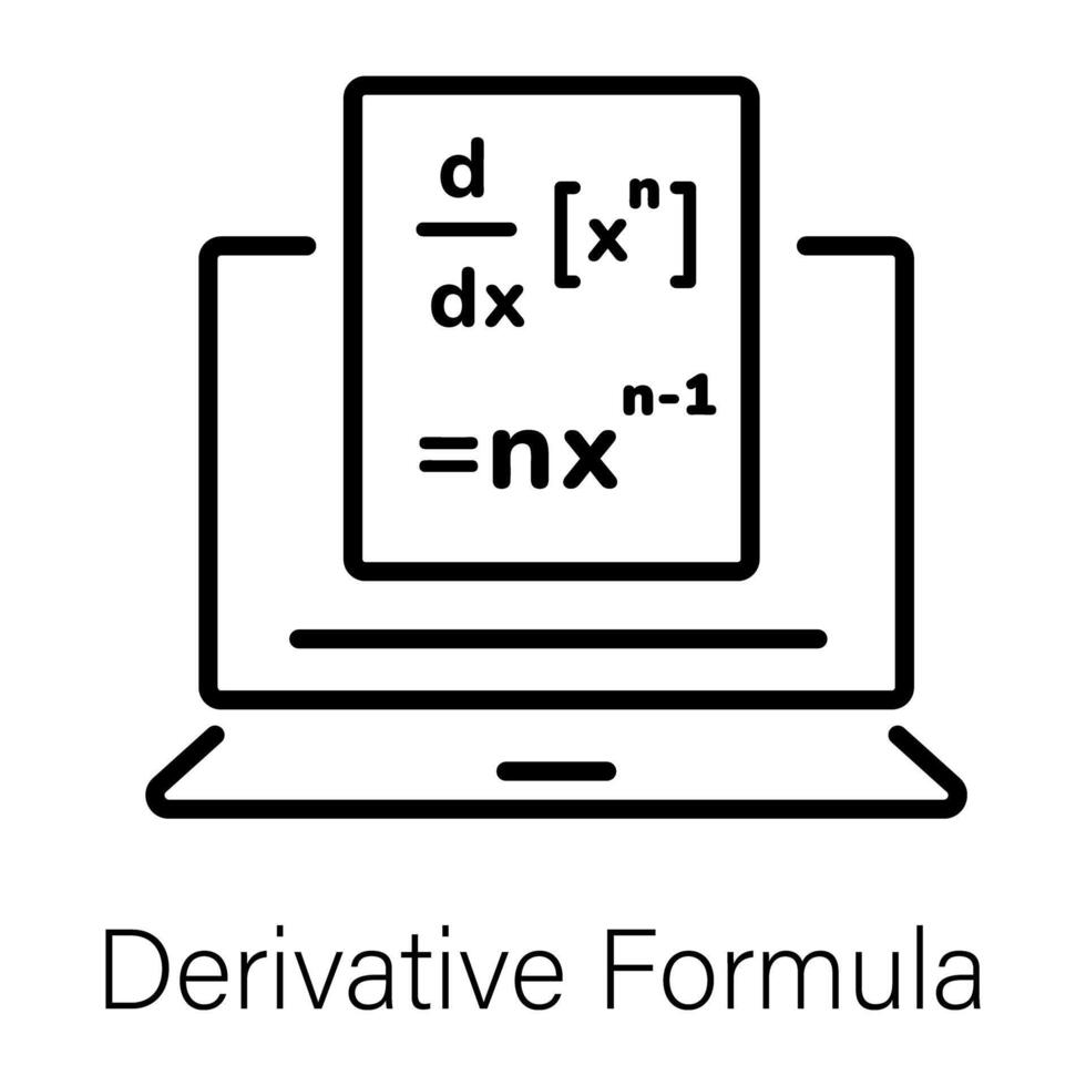 Trendy Derivative Formula vector