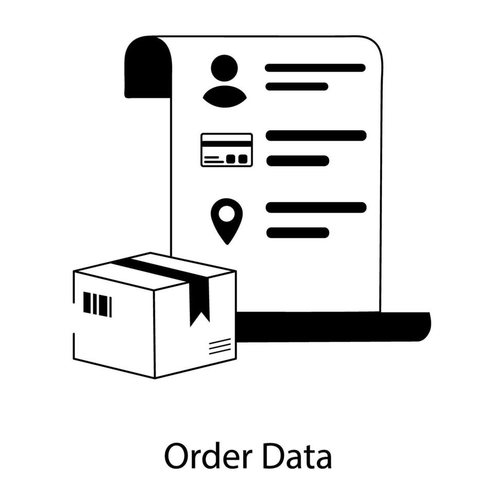 Trendy Order Data vector