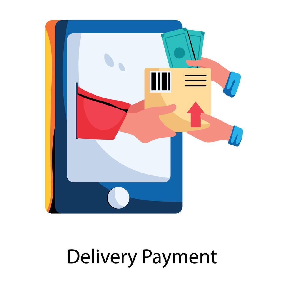 Trendy Delivery Payment vector