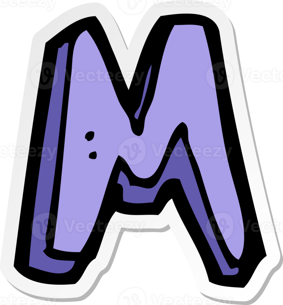 sticker of a cartoon letter png