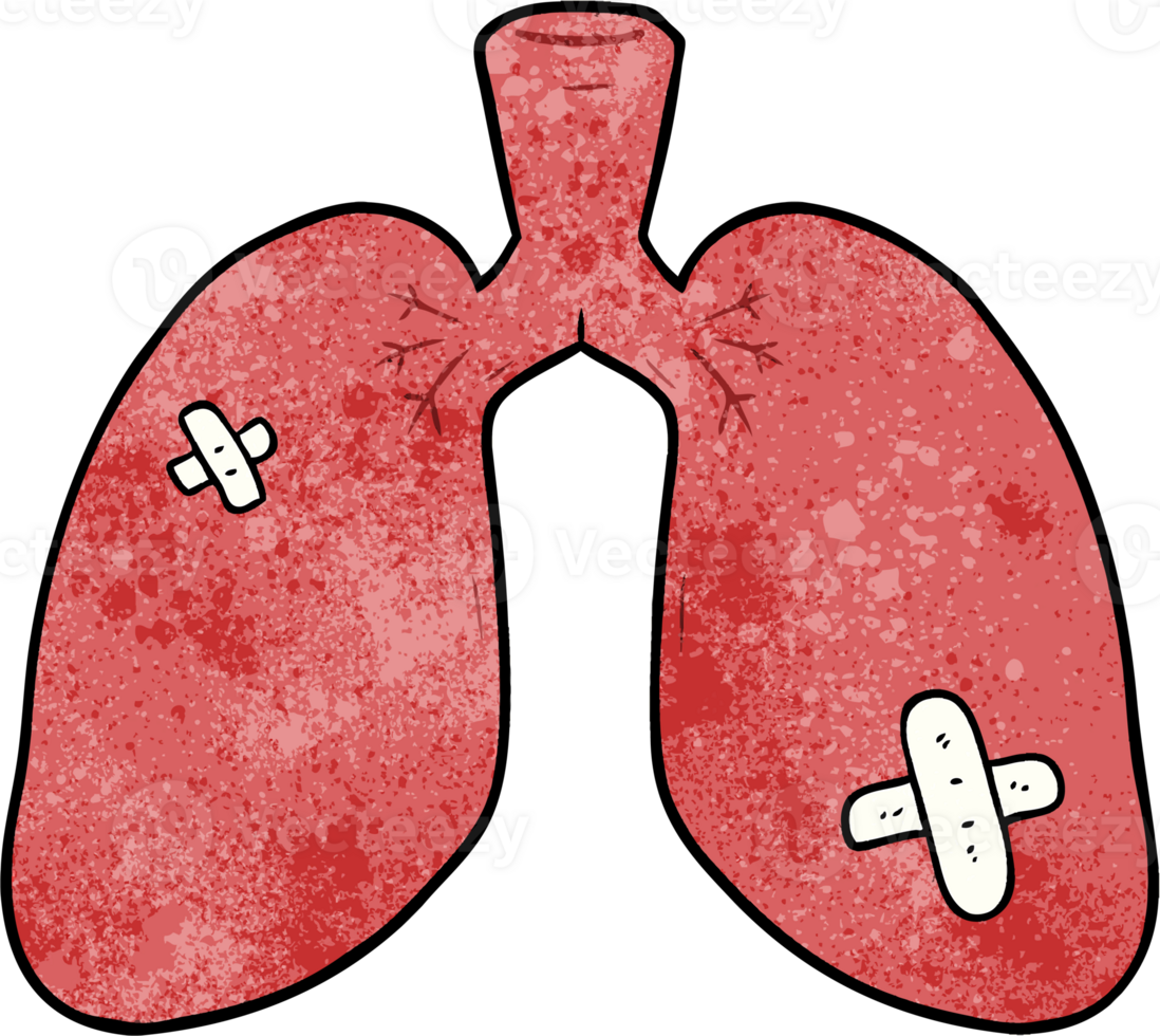cartoon repaired lungs png