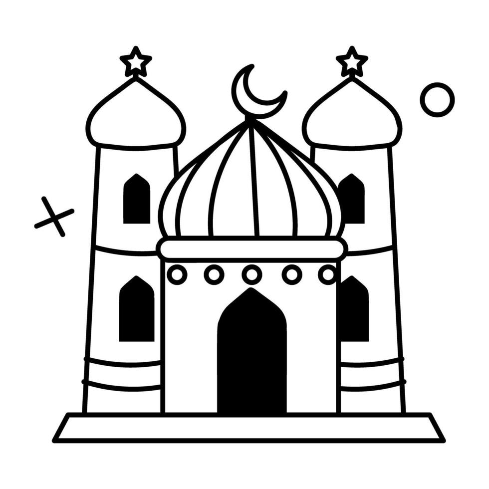 conceptos de mezquita de moda vector