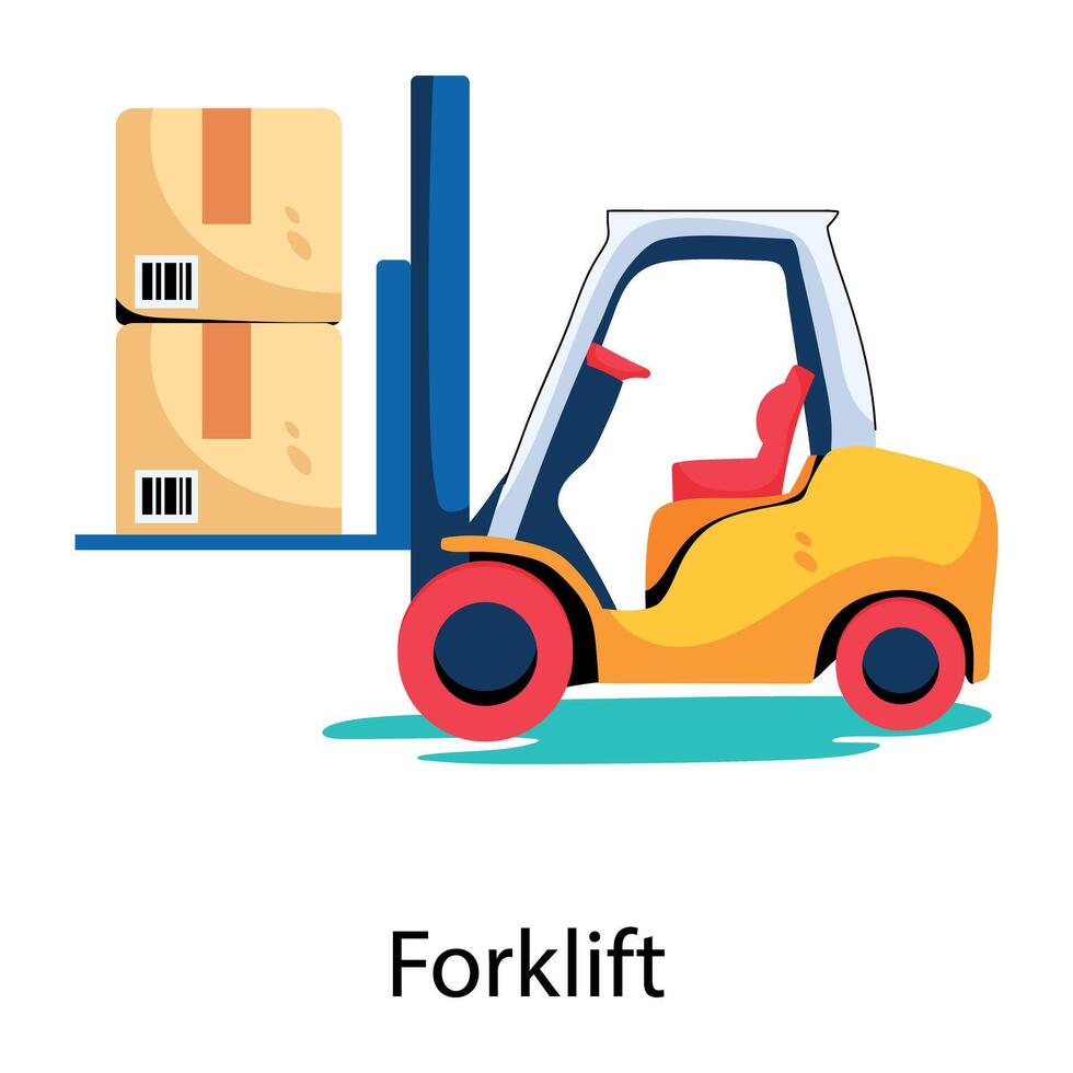 Trendy Forklift Concepts vector