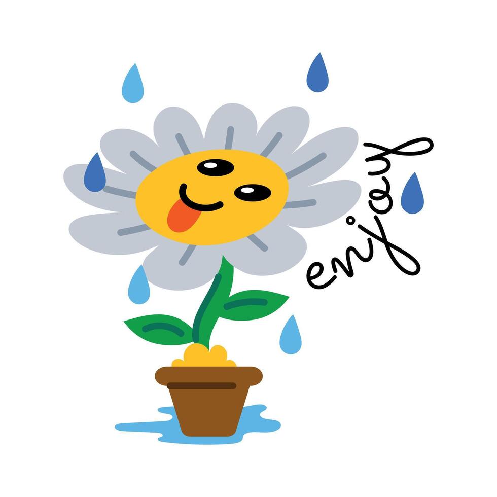 Trendy Spring Rain vector