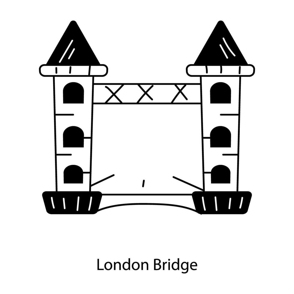 Trendy London Bridge vector