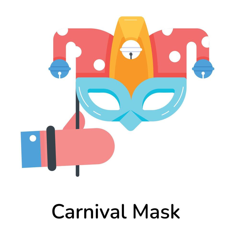 máscara de carnaval de moda vector