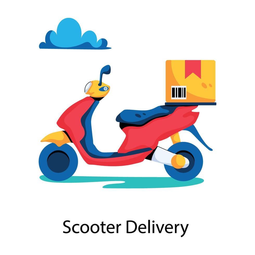 de moda scooter entrega vector