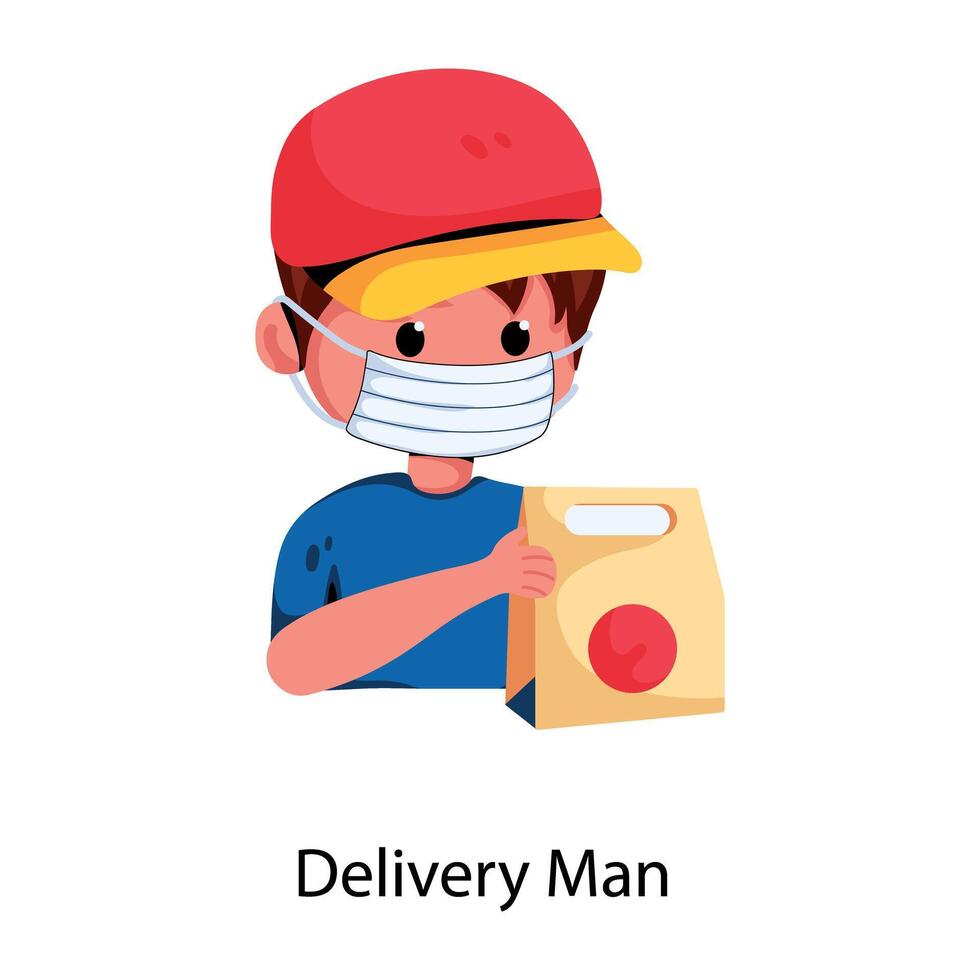 Trendy Delivery Man vector