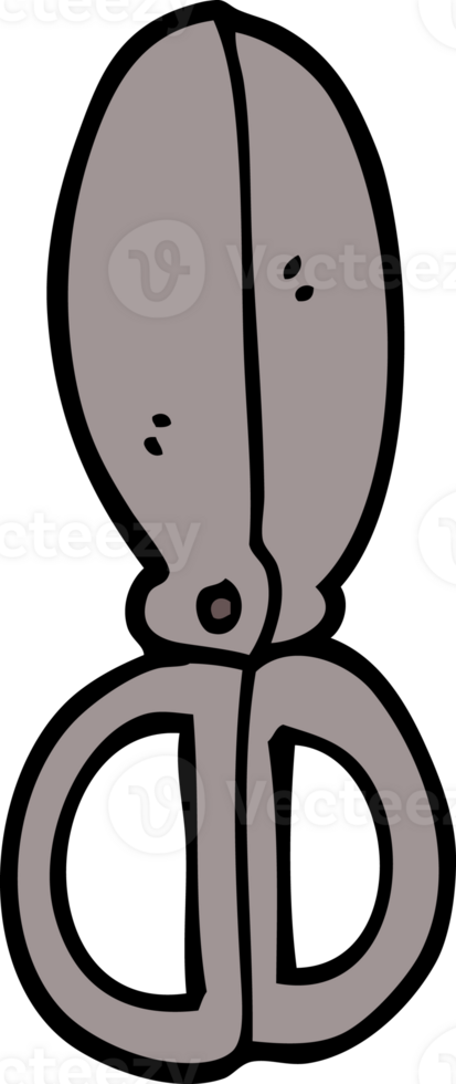 cartoon doodle closed scissors png