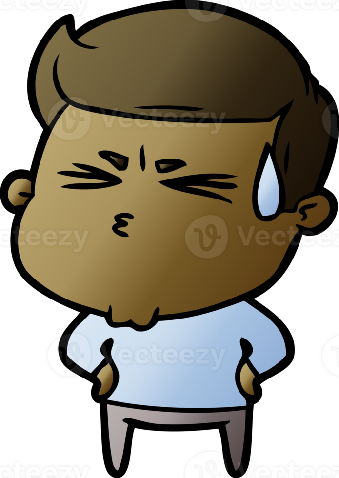 cartoon frustrated man png