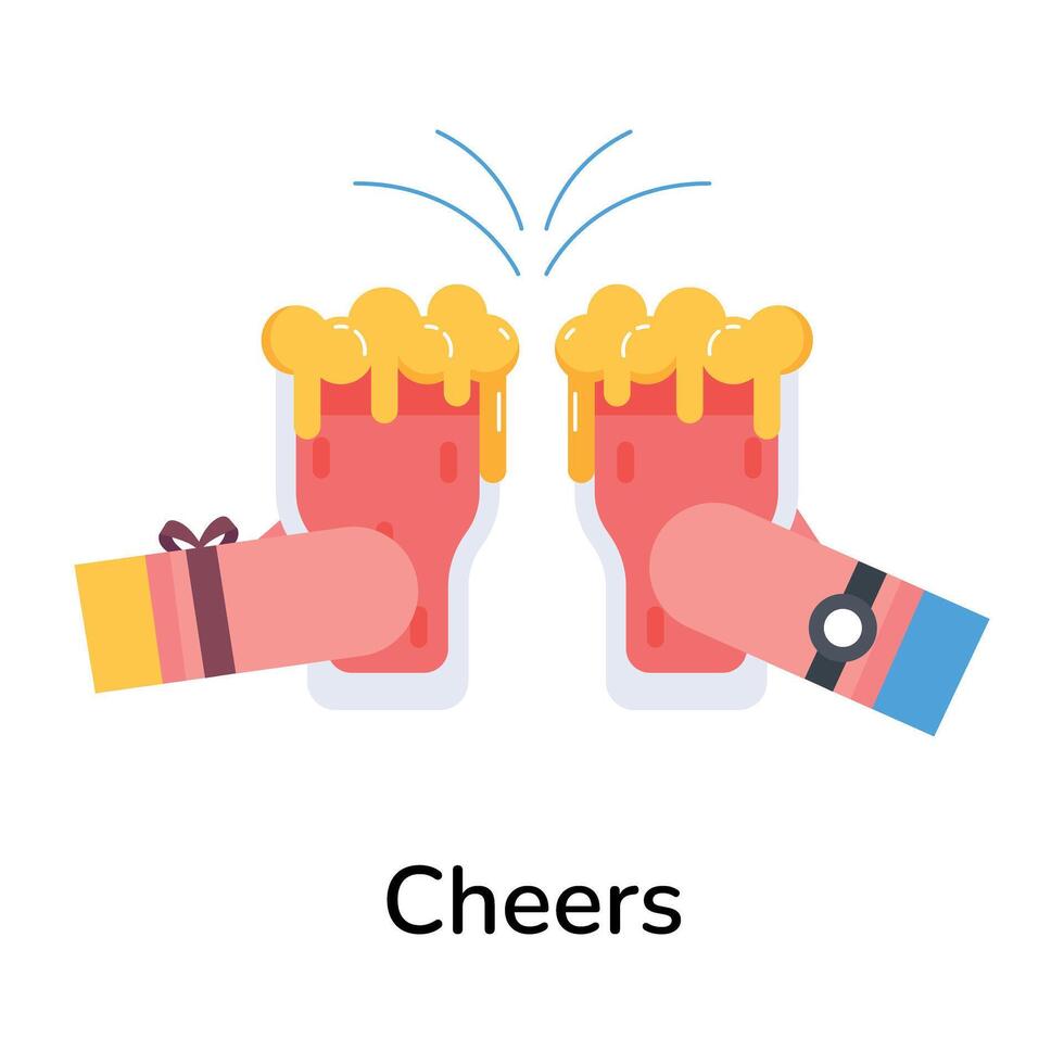 Trendy Cheers Concepts vector