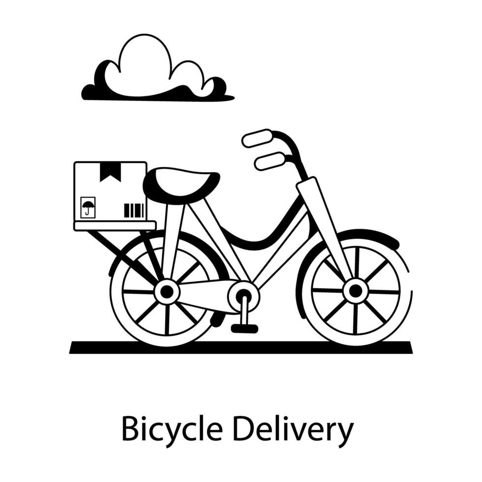 Trendy Bicycle Delivery vector