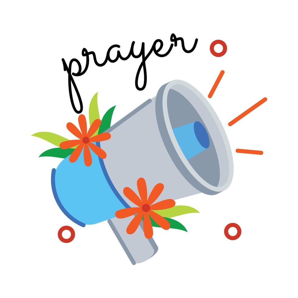 Trendy Prayer Speaker vector