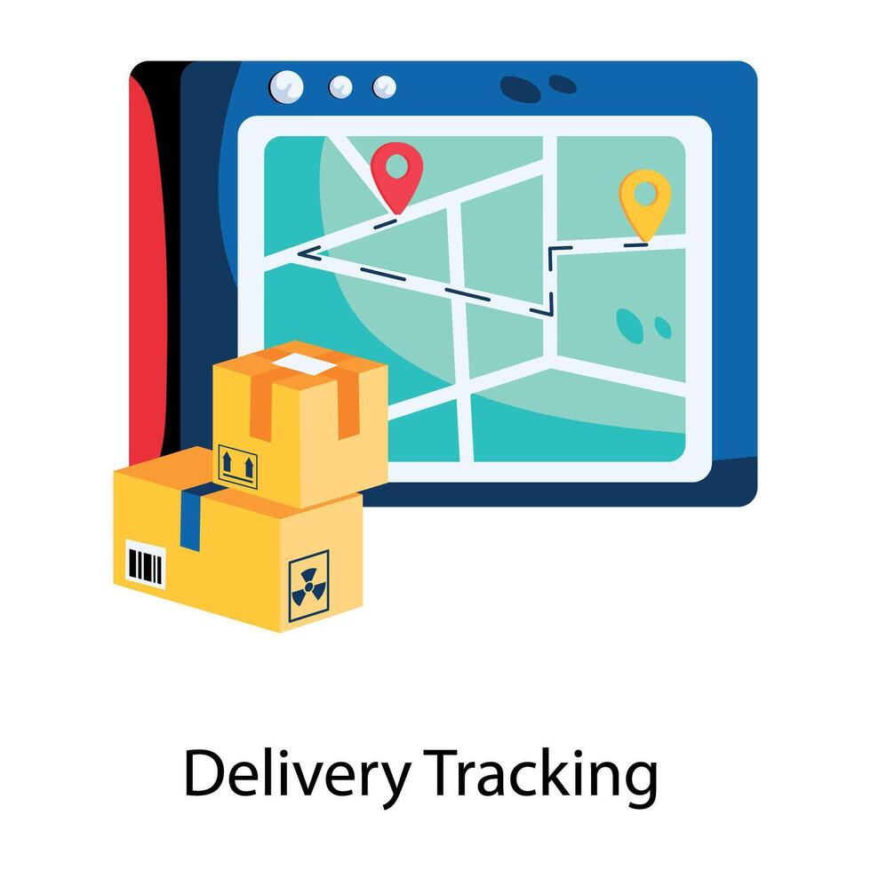 Trendy Delivery Tracking vector