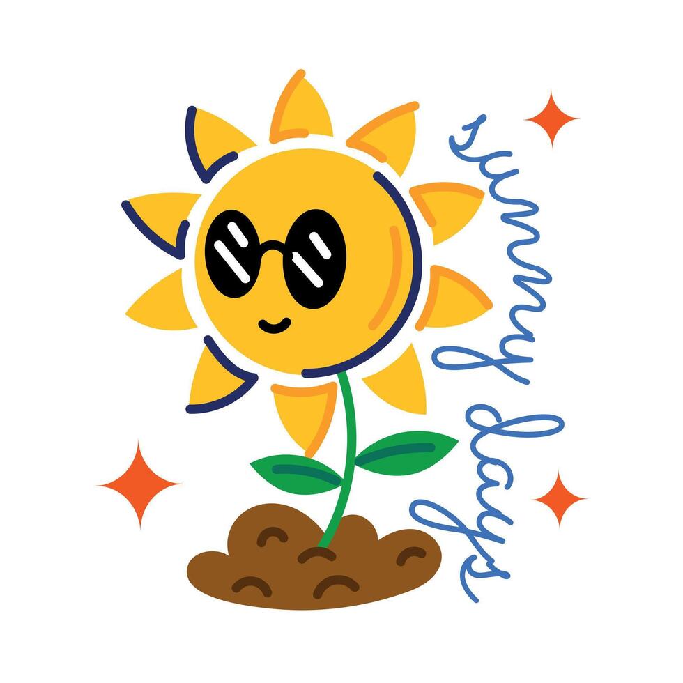 Trendy Sunny Days vector