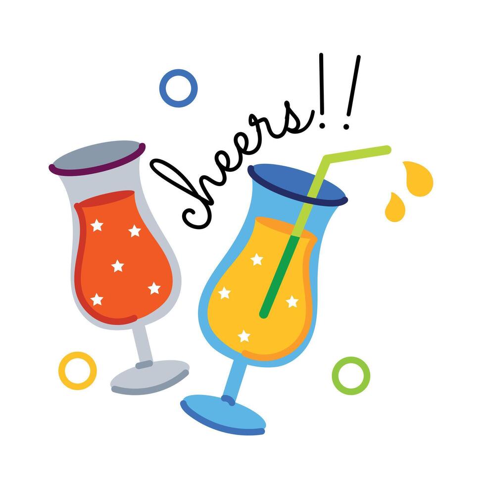 Trendy Party Cheers vector