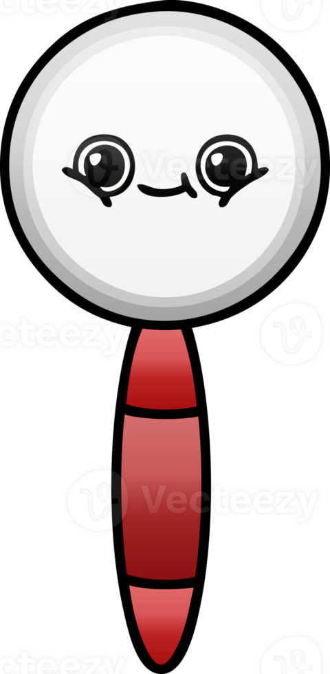 gradient shaded cartoon of a magnifying glass png