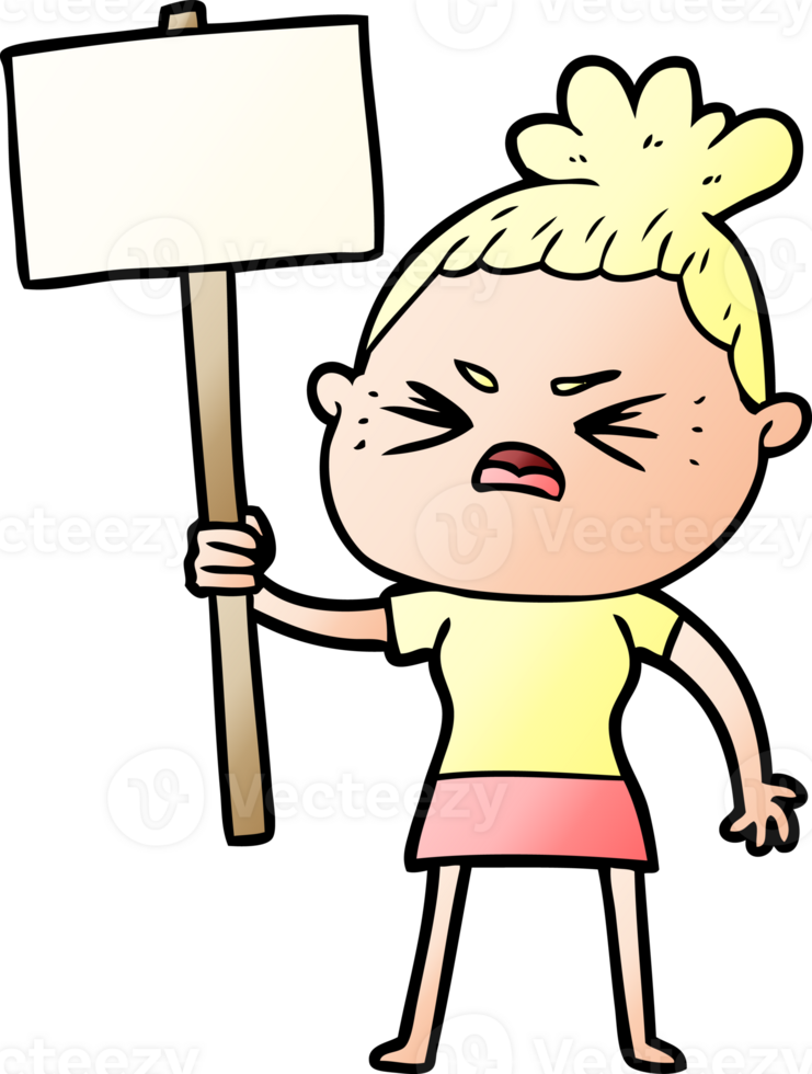 cartoon angry woman png