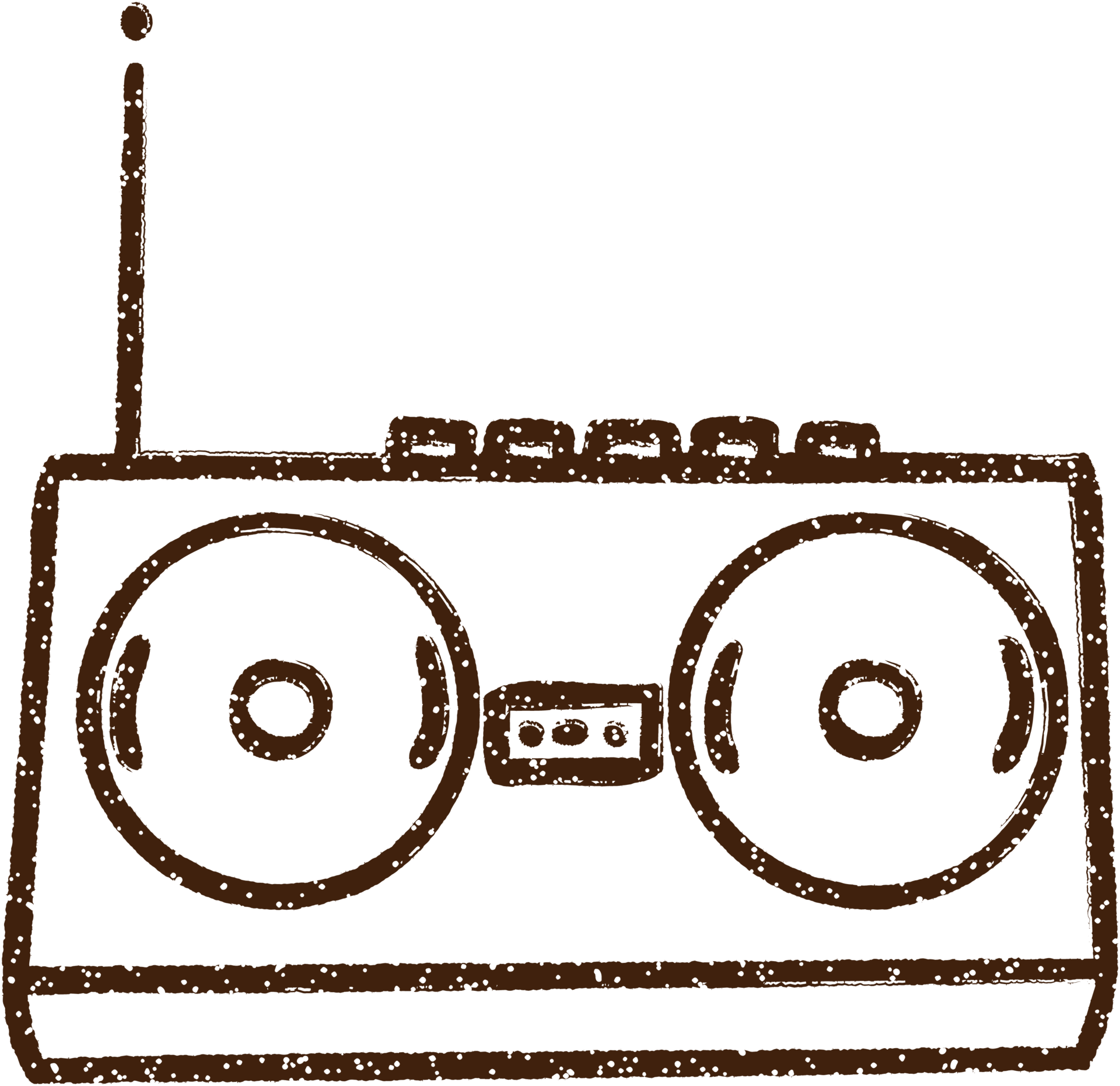 Retro Radio Charcoal Drawing 40267004 PNG 