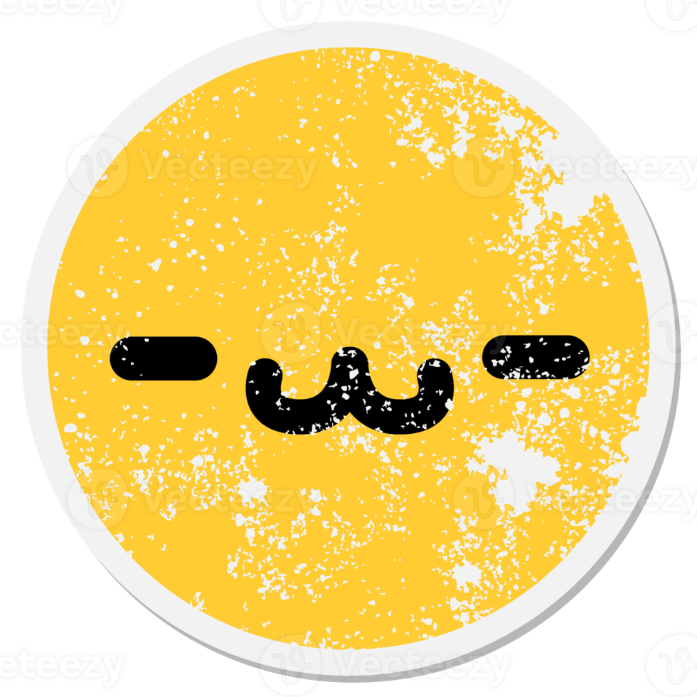 simple animal face circular sticker png