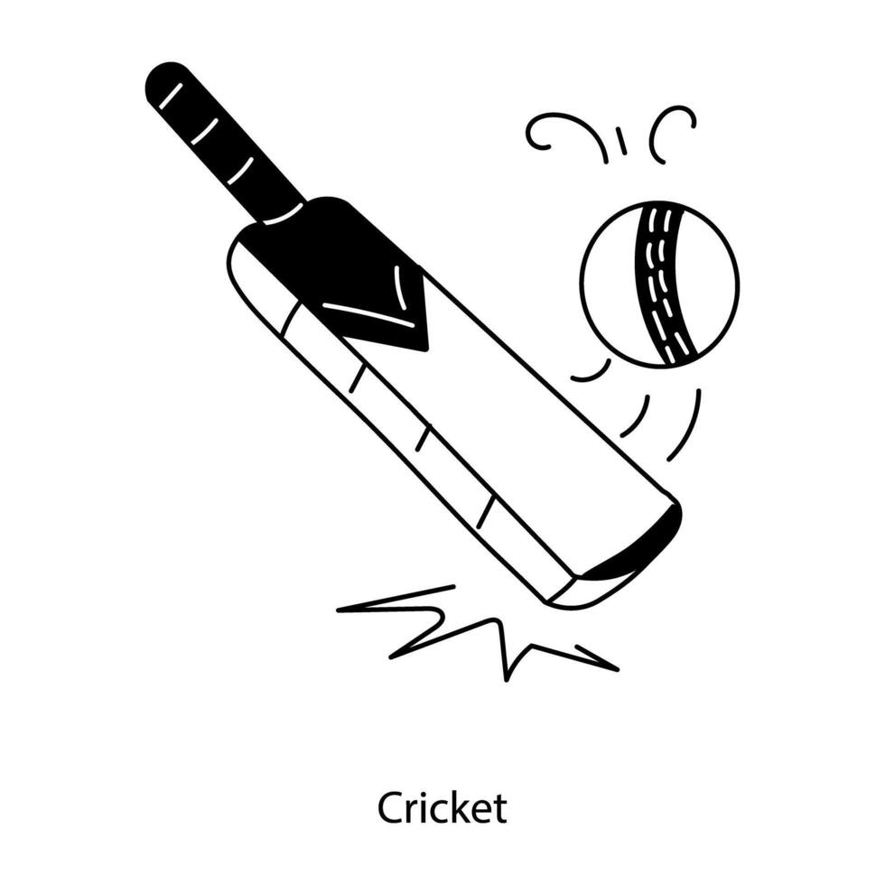 conceptos de cricket de moda vector