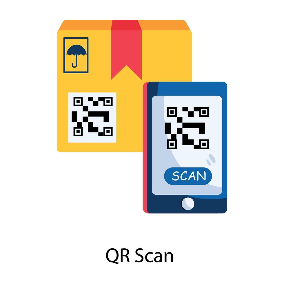 Trendy QR Scan vector
