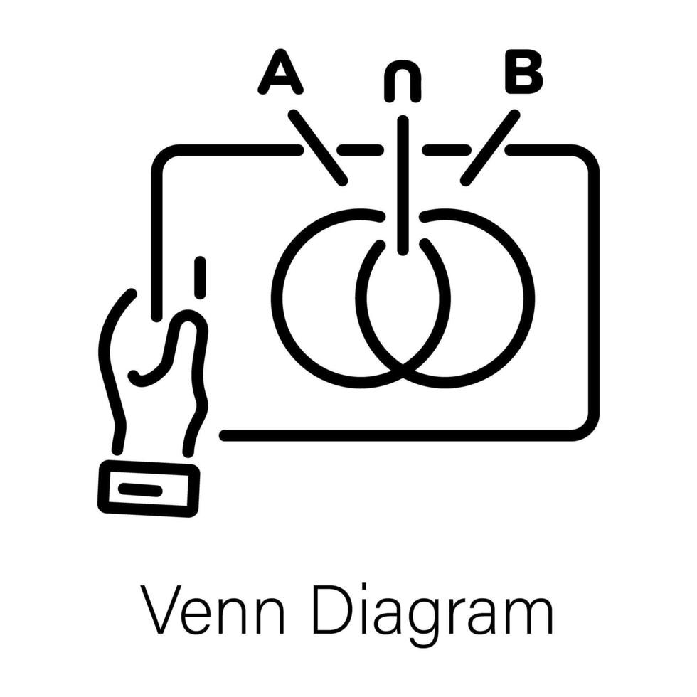 Trendy Venn Diagram vector