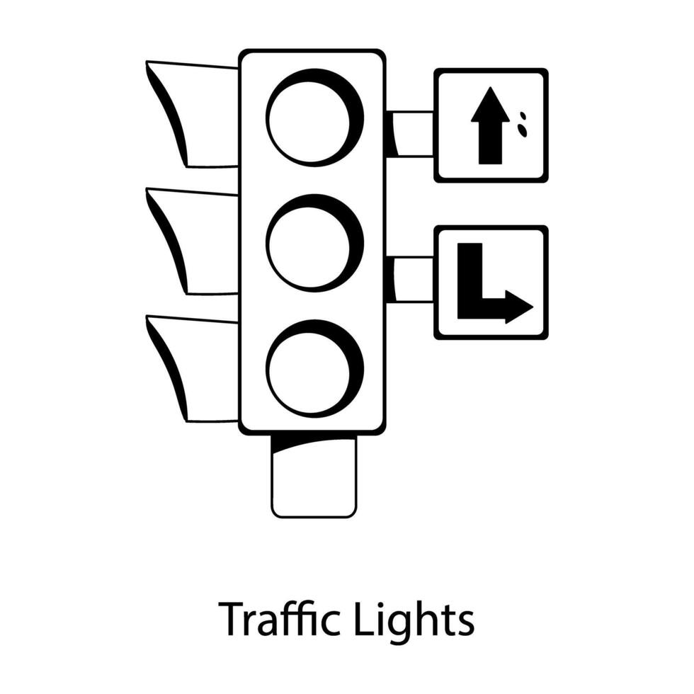 Trendy Traffic Lights vector