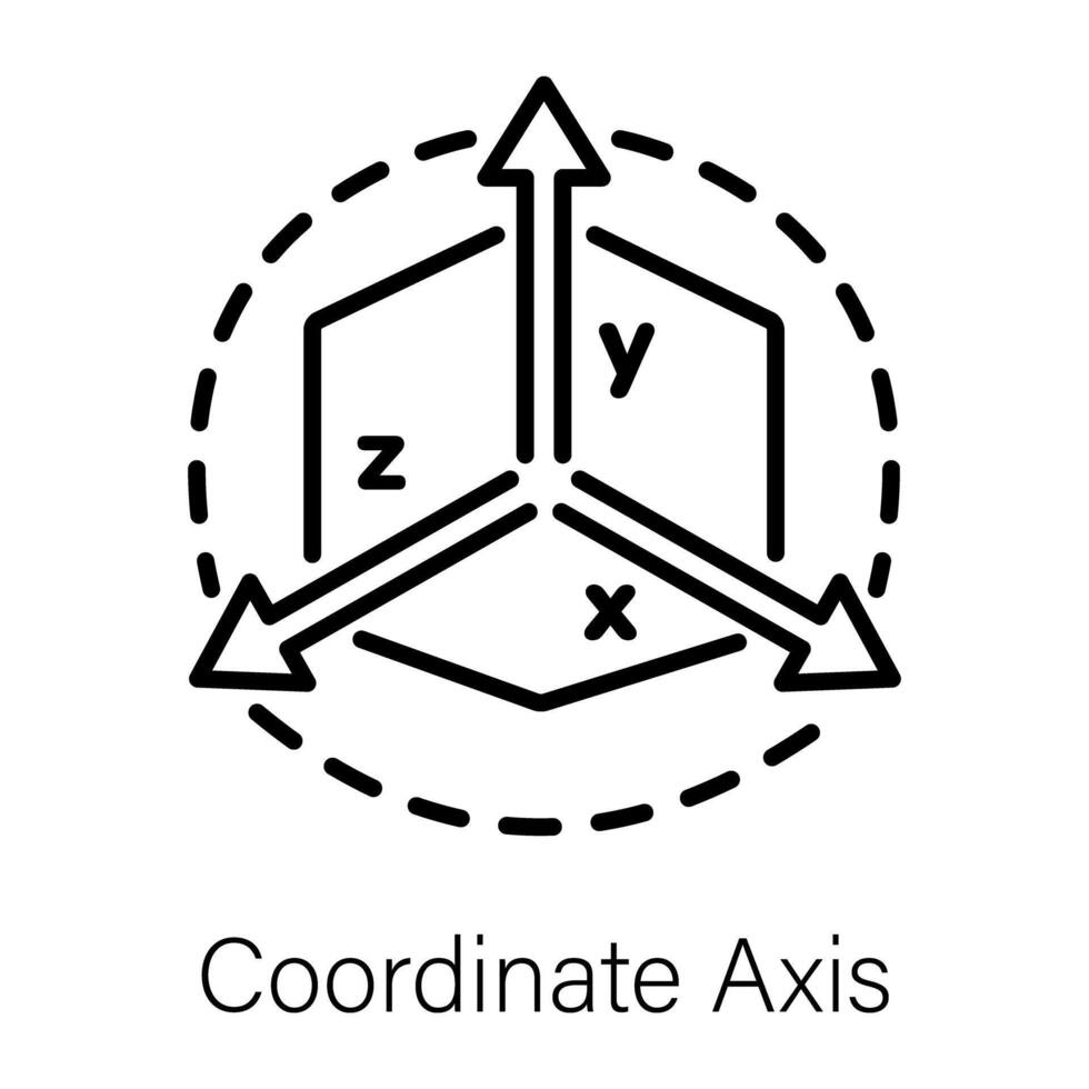 Trendy Coordinate Axis vector