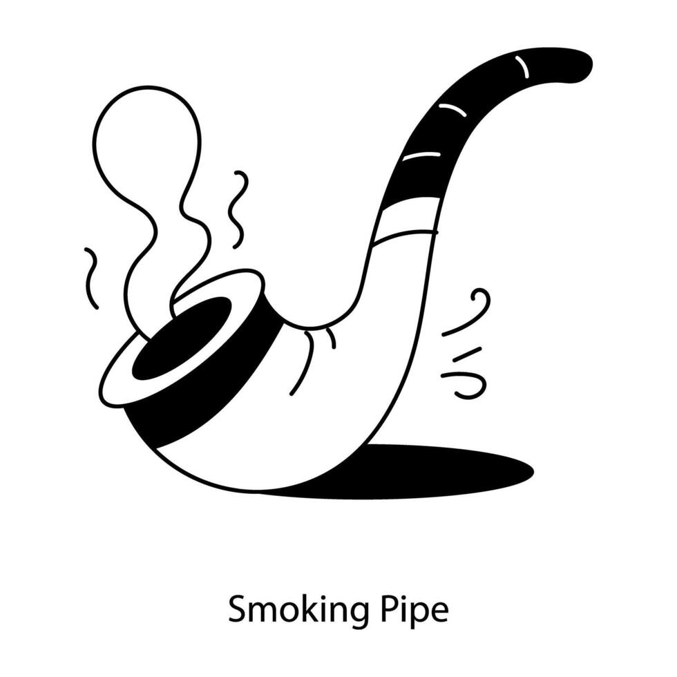 Trendy Smoking Pipe vector