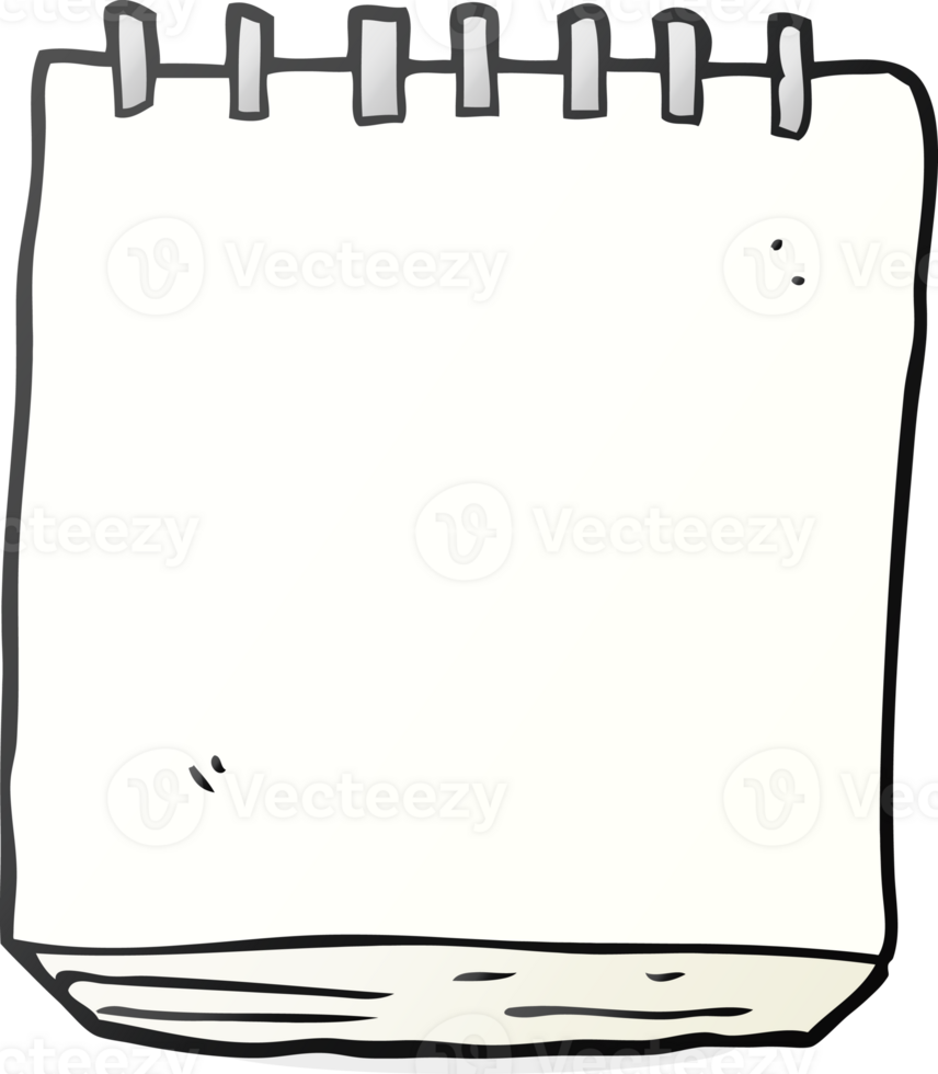 hand drawn cartoon note pad png