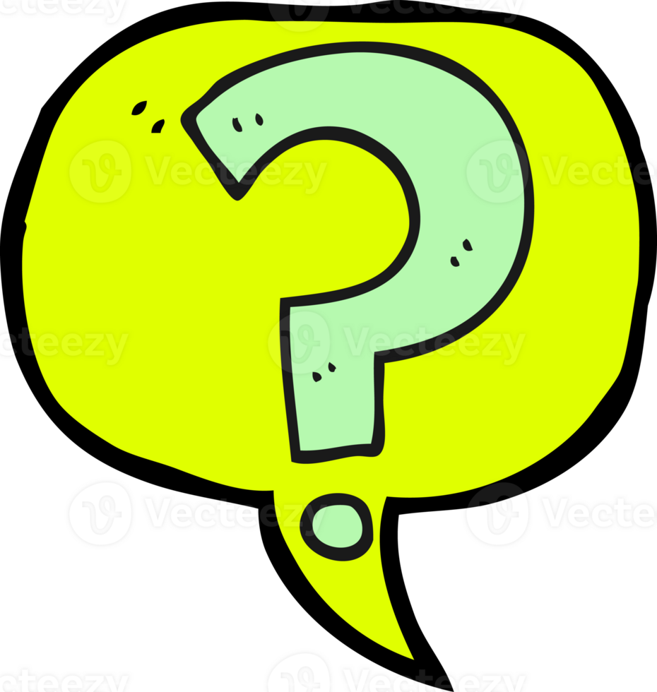 hand drawn speech bubble cartoon question mark png