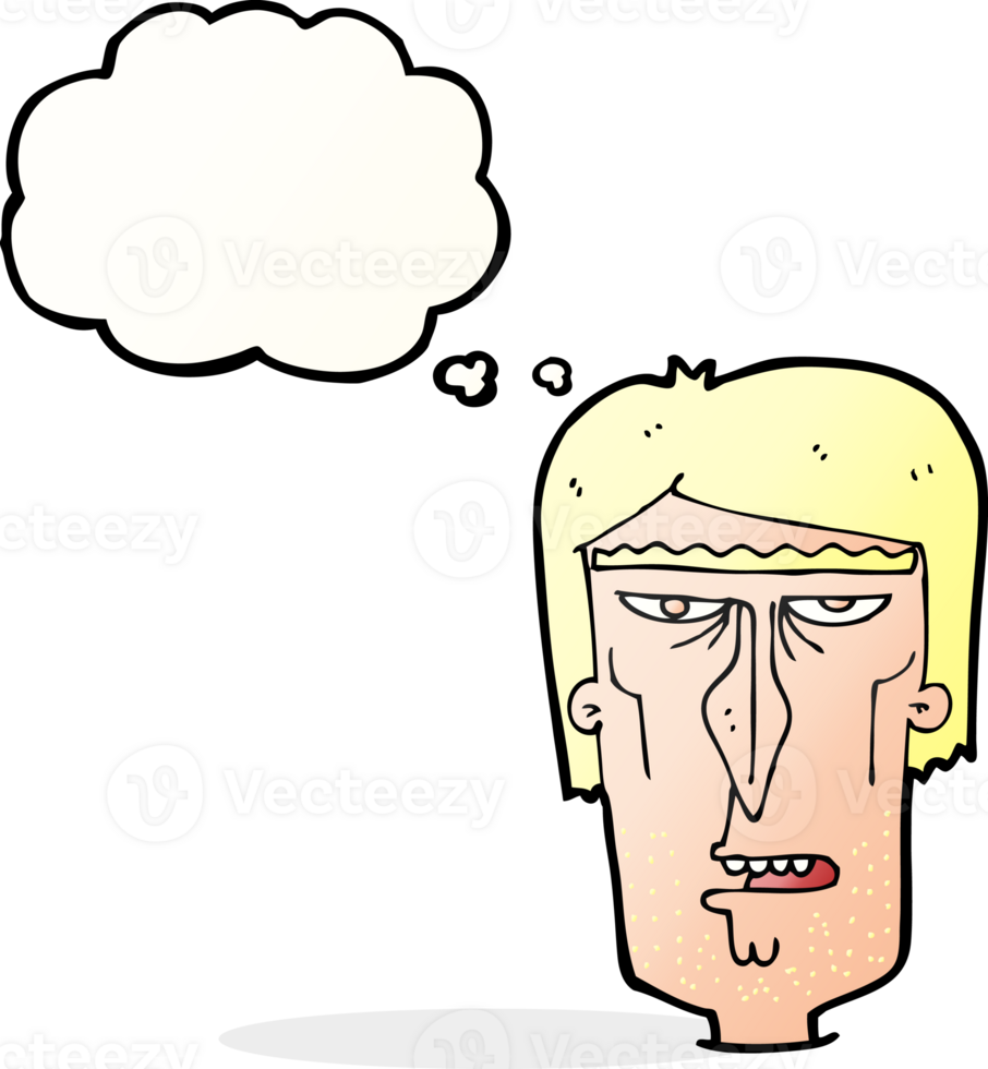 cartoon angry face with thought bubble png