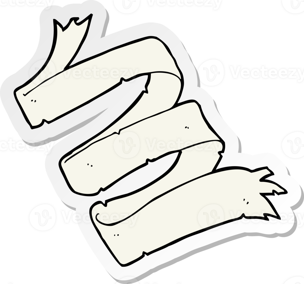 adesivo di un rotolo di araldica dei cartoni animati png