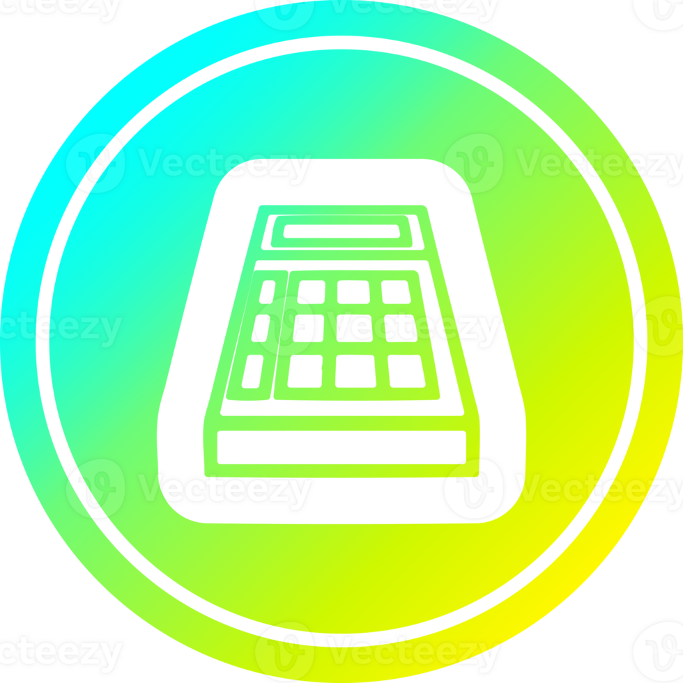 math calculator circular icon with cool gradient finish png